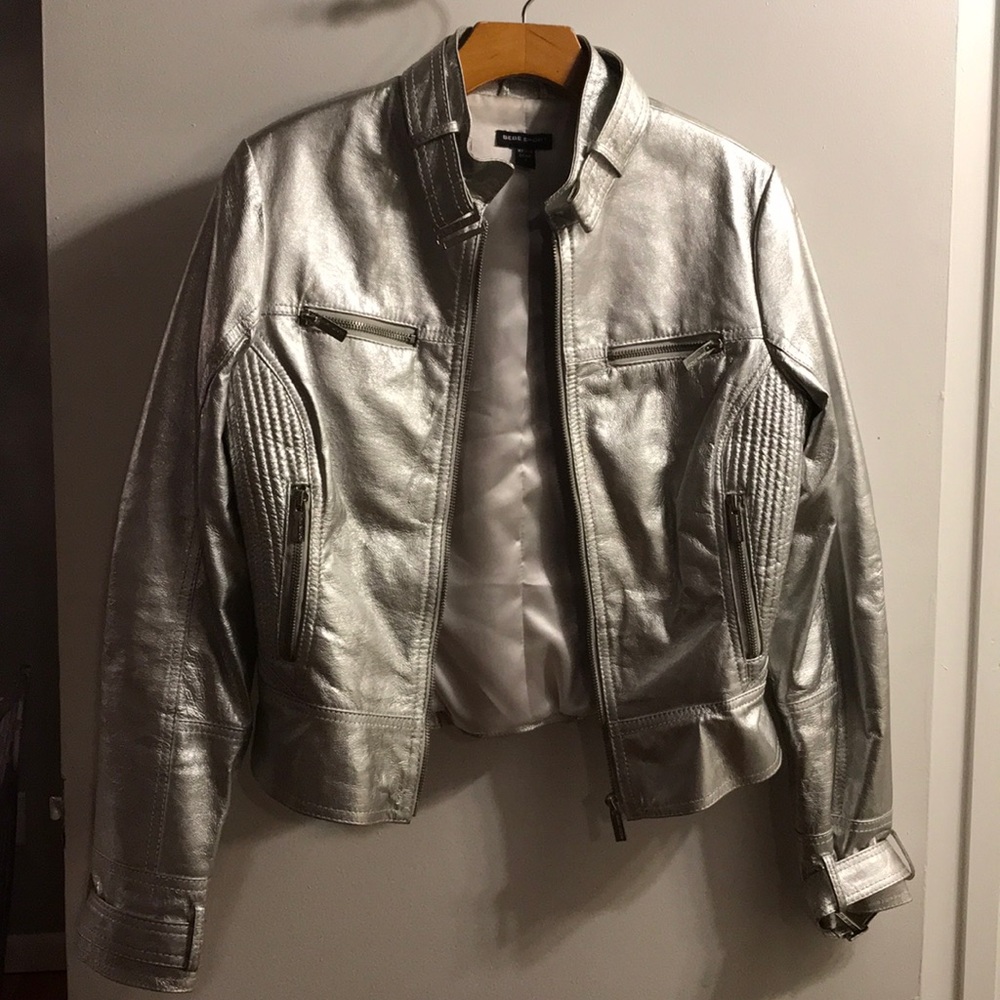 Genuine leather Bebe motorcycle jacket